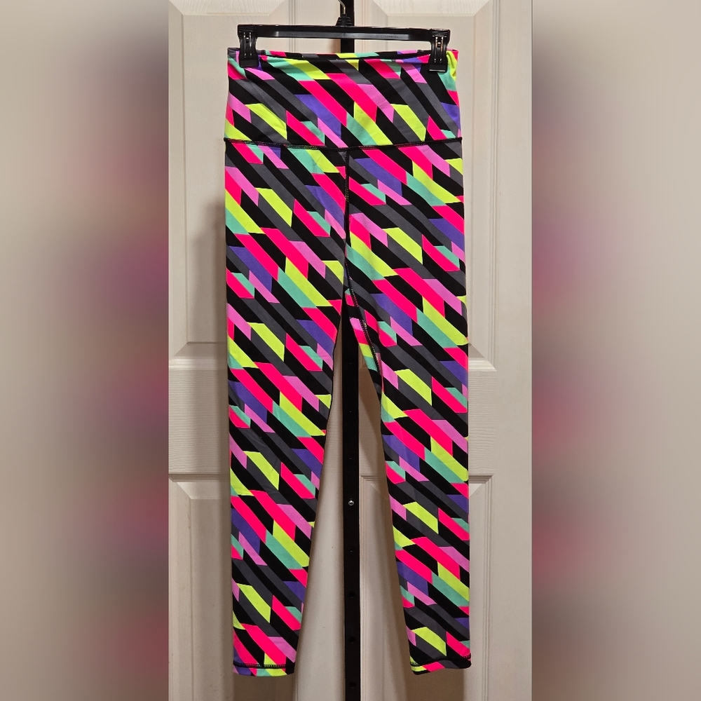 Victoria's Secret VSX Sport Neon Geometric Knockout Leggings Tights